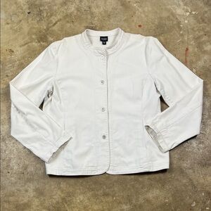 Eileen Fisher shirt jacket in canvas/offwhite 
Size: Medium